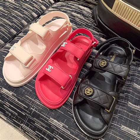 chanel dad sandals cream|chanel dad sandals 2020 price.